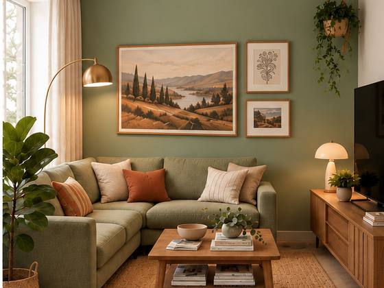 A mesma sala depois: decoração editorial em camadas
