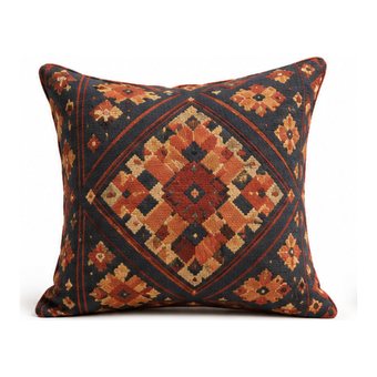 Almofada de kilim em tons terracota